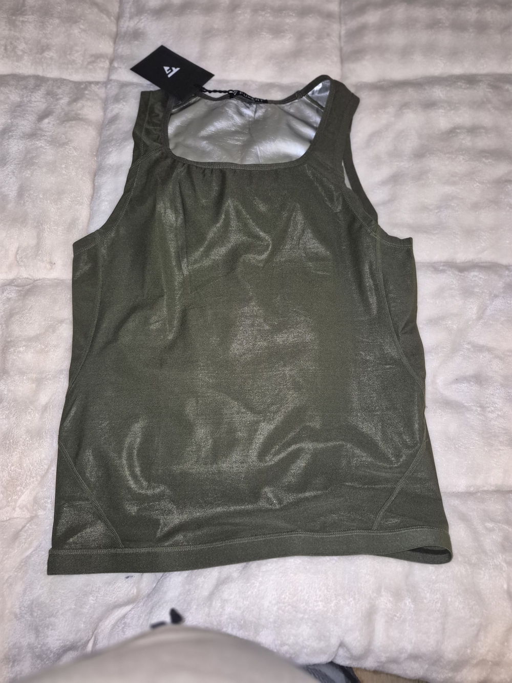 Active Scoop-Neck Tank Top - Olive Green
